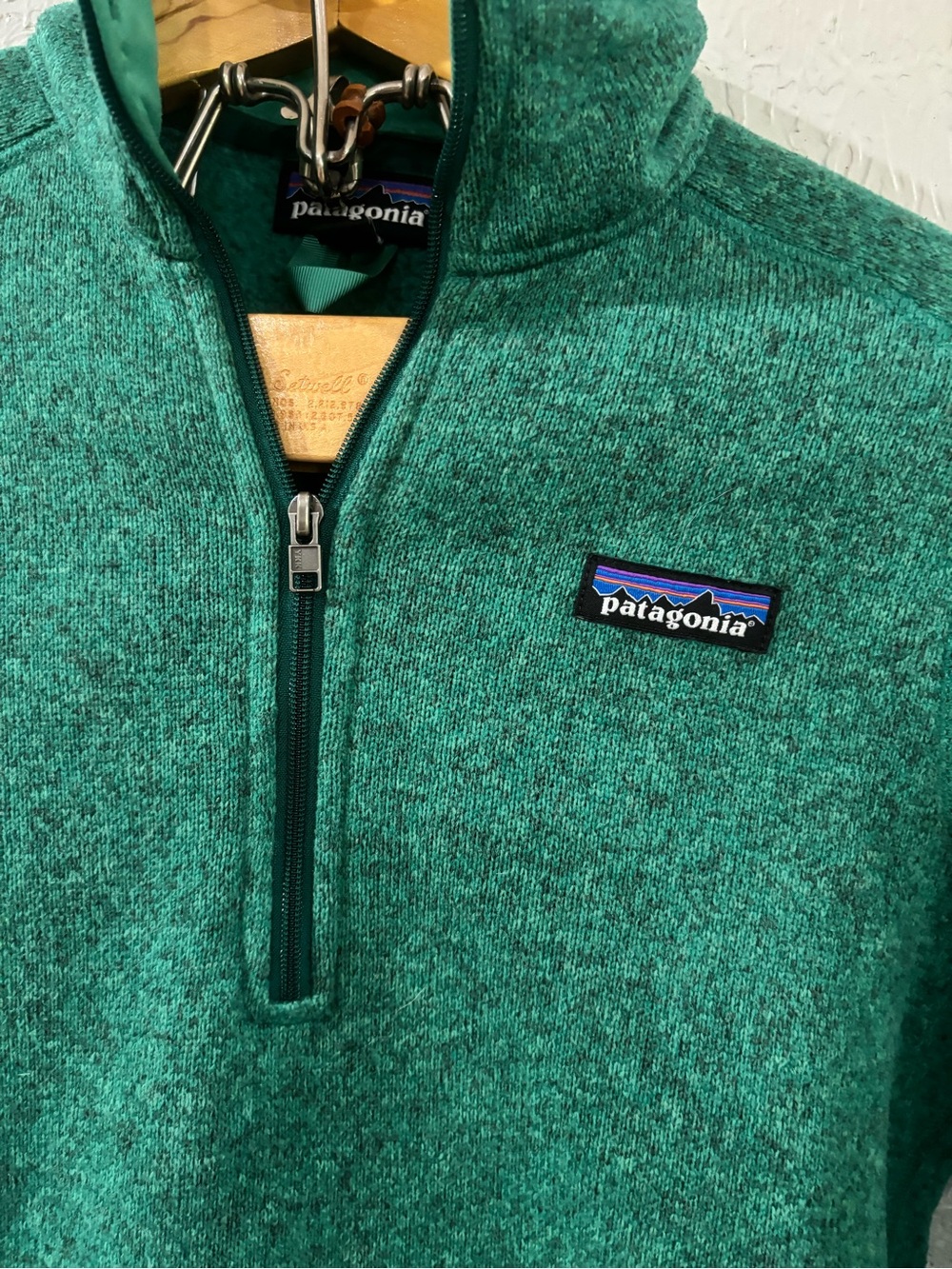 Patagonia Emerald Green Better Sweater Half Zip Pullover Sweater size Small - Picture 2 of 6
